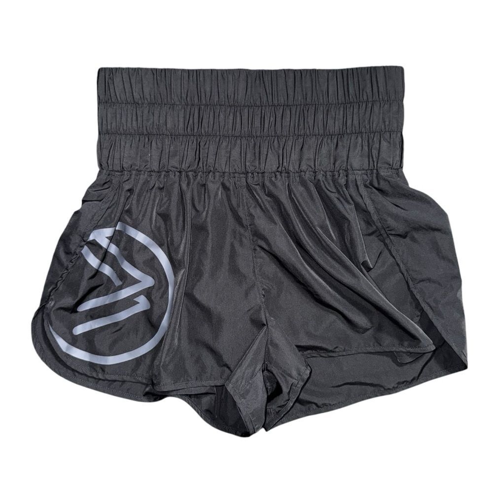 Savvi Women’s Tori Smocked High Waisted Shorts Black Size Medium